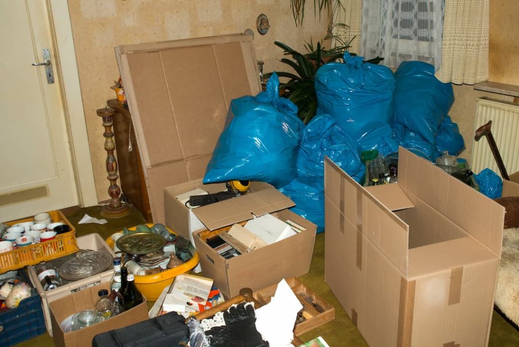 House filled with rubbish